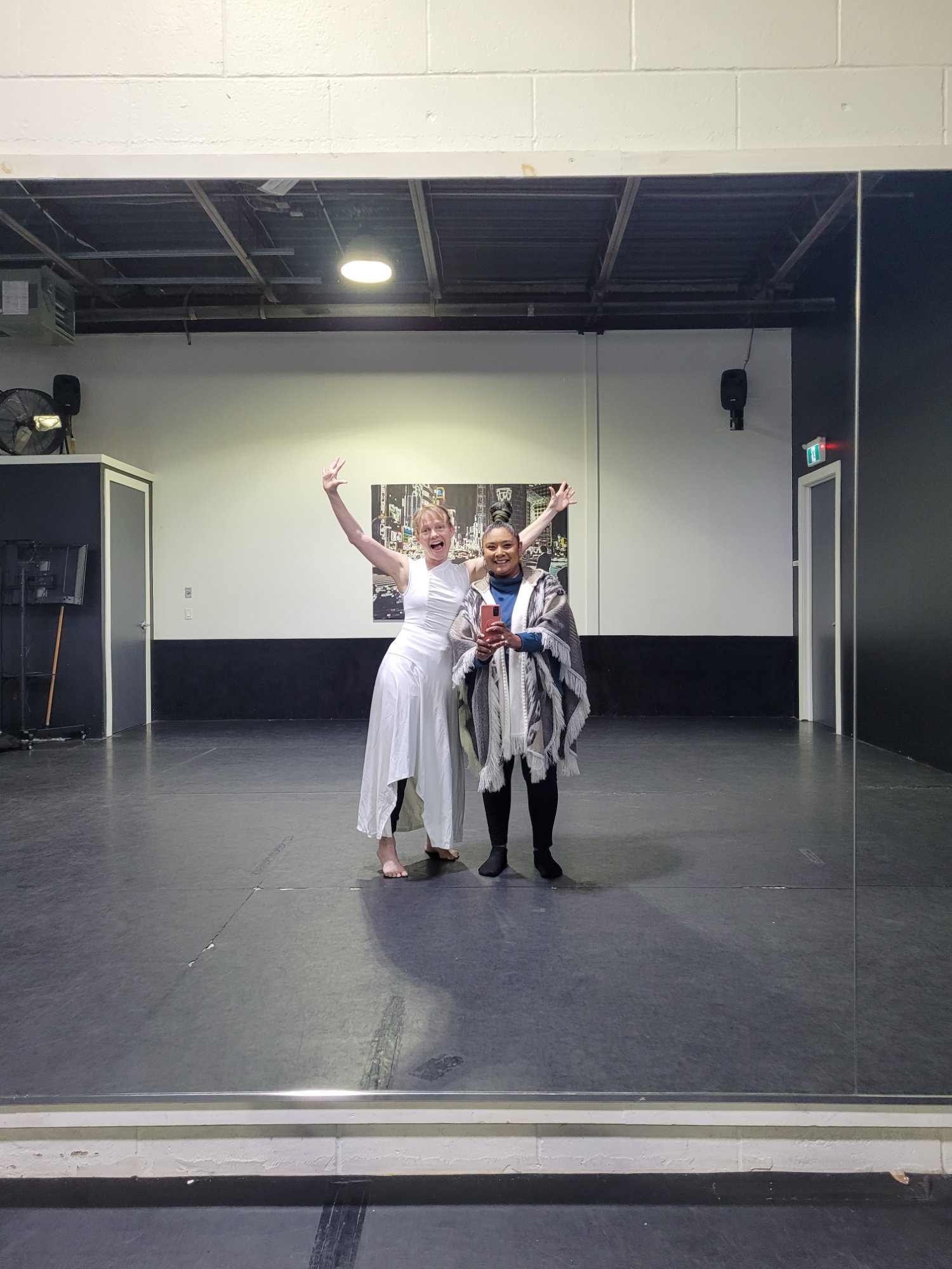 Roshan James and Tara Butler in rehearsal for Chaos and Wonder